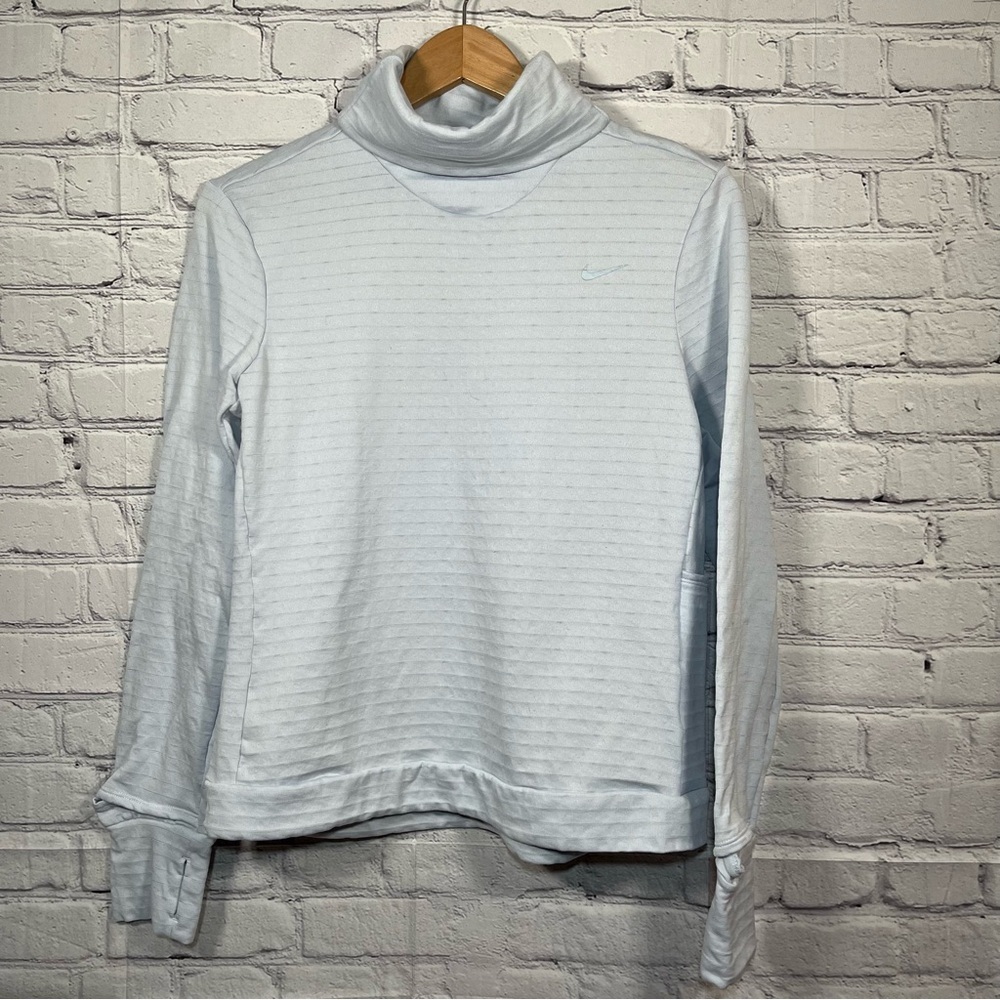 Nike Therma-FIT Swift Element Turtleneck Women’s Size Medium Blue Running Top